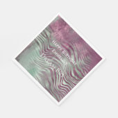 Serviette En Papier Purple Bourgogne Aqua Mint Zebra (Coin)