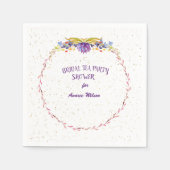 Serviette En Papier Purple Cactus Bridal Tea Party douche (Devant)
