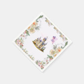 Serviette En Papier Purple Castle Fairytale Anniversaire Thème avec Fa (Coin)