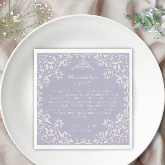 Serviette En Papier Purple Clair Qui Aurait Deviné Mariage