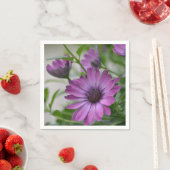 Serviette En Papier Purple Daisy (En situation)