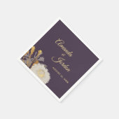 Serviette En Papier Purple Daisy Antique Cocktail Mariage Napkin (Coin)