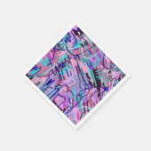 Serviette En Papier Purple Dream Expressive Impression Abstraite (Coin)