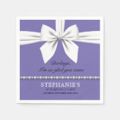 Serviette En Papier Purple Elegant Fancy Tiffany Anniversaire Vaissell (Devant)