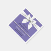 Serviette En Papier Purple Elegant Fancy Tiffany Anniversaire Vaissell (Coin)