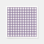 Serviette En Papier Purple et blanc En vichy Motif (Devant)