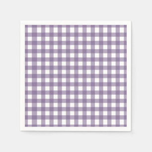 Serviette En Papier Purple et blanc En vichy Motif