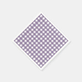 Serviette En Papier Purple et blanc En vichy Motif (Coin)
