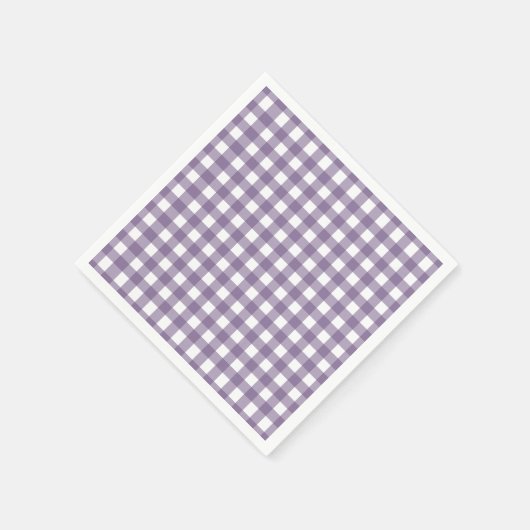 Serviette En Papier Purple et blanc En vichy Motif (Coin)