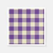 Serviette En Papier Purple et crème En vichy Motif (Devant)