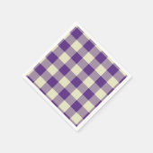 Serviette En Papier Purple et crème En vichy Motif (Coin)
