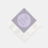 Serviette En Papier Purple Floral Birthday (Coin)