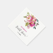 Serviette En Papier Purple Floral Bridal Shower (Coin)