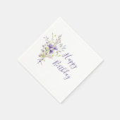 Serviette En Papier Purple floral spray custom (Coin)