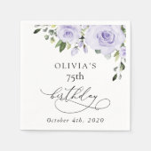 Serviette En Papier Purple Flowers, Lilac Flowers, Boho, Birthday (Devant)