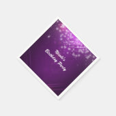 Serviette En Papier Purple Fuchsia Sparkle Glam Dance Club (Coin)