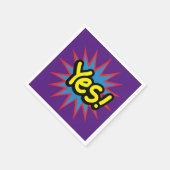 Serviette En Papier Purple Fun Pop Art Oui (Coin)