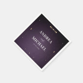 Serviette En Papier Purple Galaxy Gold Moon Céleste mariage (Coin)