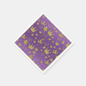 Serviette En Papier Purple & Gold Parties scintillant Girls Princess P (Coin)