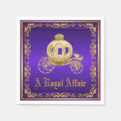 Serviette En Papier Purple Gold Royal Carriage Royal Party Event (Devant)