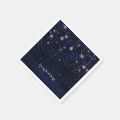 Serviette En Papier Purple & Gold Starry Celestial Whimsical Party (Coin)