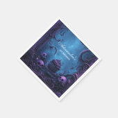 Serviette En Papier Purple gothique Éffrayant UN Anniversaire (Coin)