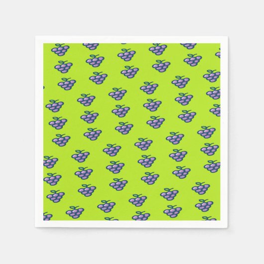 Serviette En Papier Purple grapes (Devant)