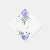 Serviette En Papier Purple Lavender Floral Botanical All-In-One Foil W (Coin)