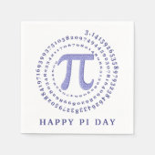 Serviette En Papier Purple Leopard Pi 3.14 Numéro Spiral Joyeux Jour P (Devant)