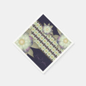 Serviette En Papier Purple Mauve Turquoise Et Or (Coin)