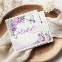 Purple mignon un petit baby shower de fille papill