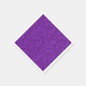 Serviette En Papier Purple Paisley (Coin)