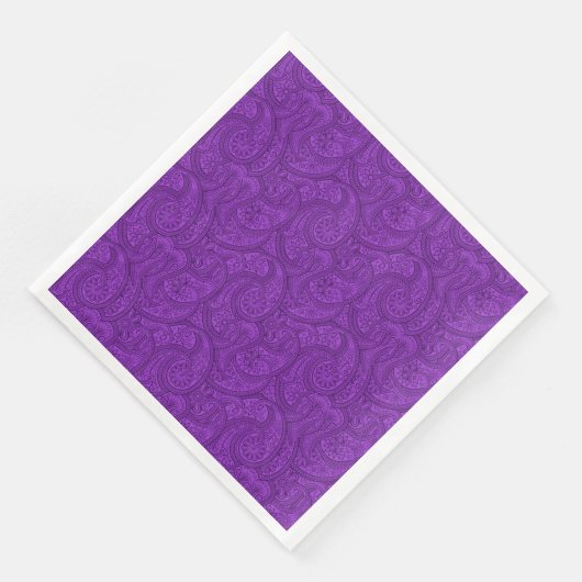 Serviette En Papier Purple Paisley (Coin)