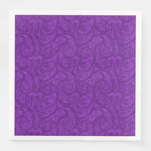 Serviette En Papier Purple Paisley (Devant)