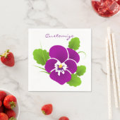 Serviette En Papier Purple Pansy Flower Thunder_Cove (En situation)