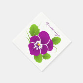 Serviette En Papier Purple Pansy Flower Thunder_Cove (Coin)