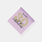 Serviette En Papier Purple Parties scintillant 30 et Fabuleux fête d'a (Coin)