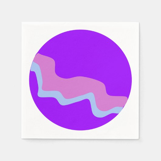 Serviette En Papier Purple Planet Paper Napkins (Devant)
