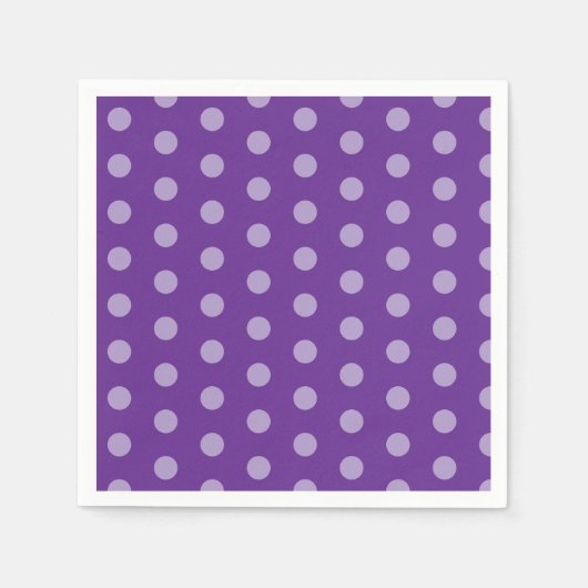 Serviette En Papier Purple Polka Dots  (Devant)