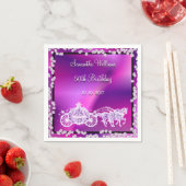 Serviette En Papier Purple Princess Coach & Horses 50e anniversaire (En situation)