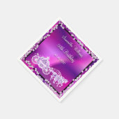 Serviette En Papier Purple Princess Coach & Horses 50e anniversaire (Coin)