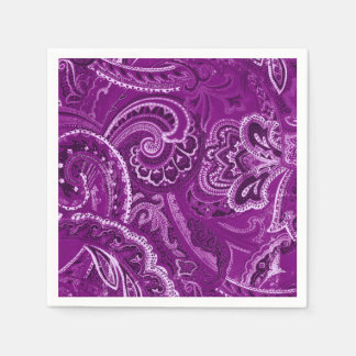 Serviette En Papier Purple Retro Paisley Bandanna/Bandana