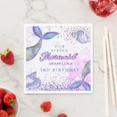 Serviette En Papier Purple rose Parties scintillant moderne Sirène Ann (En situation)