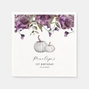 Serviette En Papier Purple Russe Citrouille Automne fête d'anniversair