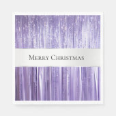Serviette En Papier Purple Silver Glam Tinsel Stripes  (Devant)
