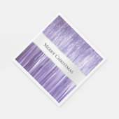 Serviette En Papier Purple Silver Glam Tinsel Stripes  (Coin)