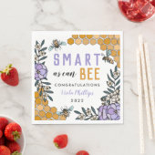 Serviette En Papier Purple Smart comme peut Bee Graduation Party (En situation)