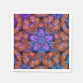 Serviette En Papier Purple Star Orange Swirl Trip Abstrait Glow Party (Devant)