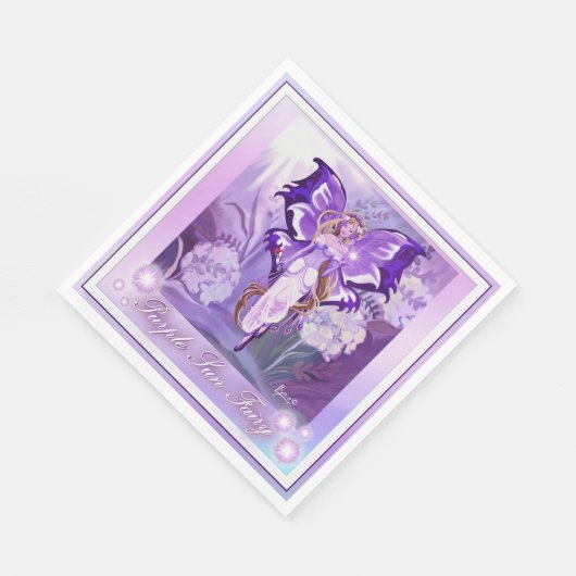 Serviette En Papier Purple Sun Fairy (Coin)