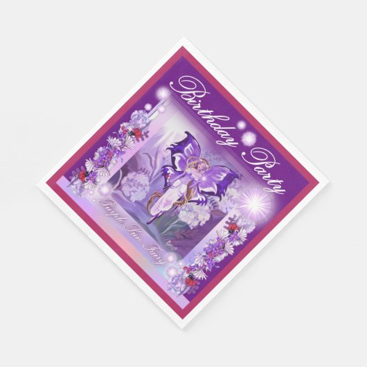 Serviette En Papier Purple Sun Fairy (Coin)
